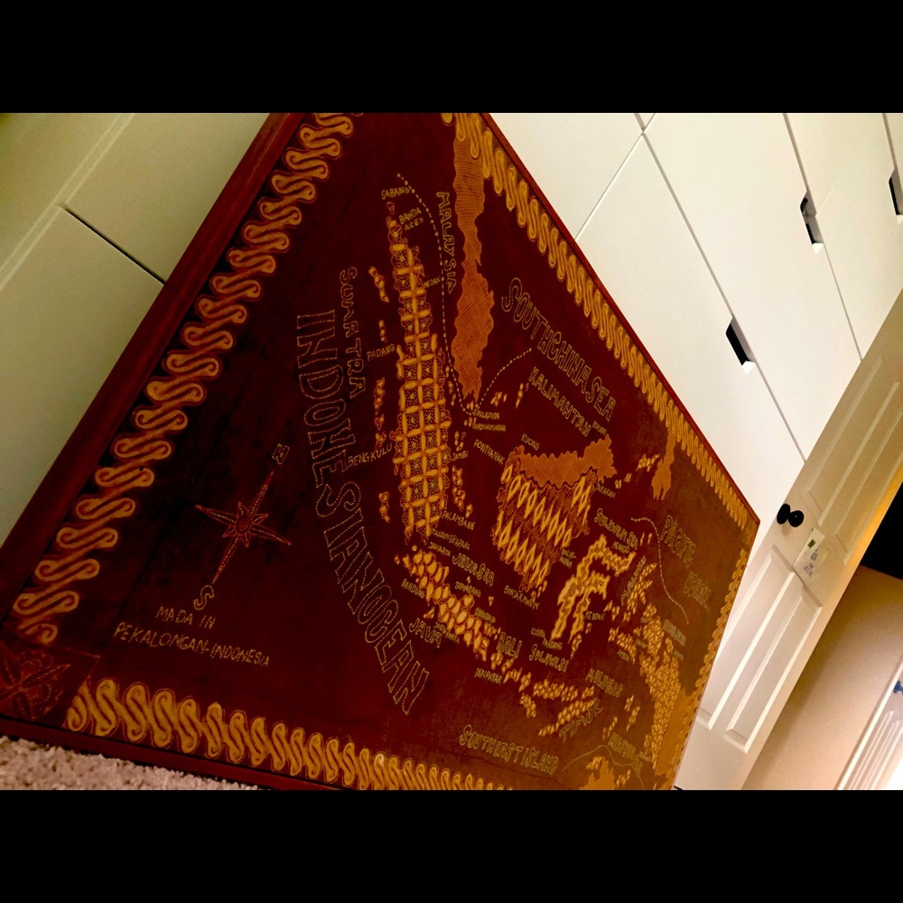 One of a kind framed tapestry circa 1970s